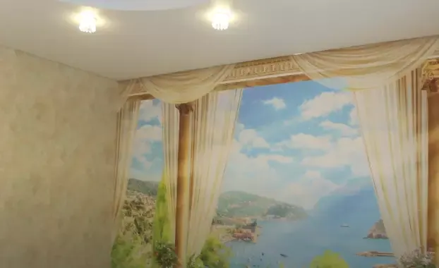 Натяжной потолок с фотопечатью — Череповец, Советский проспект, 98, фото 1